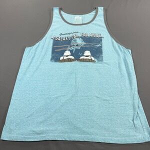Star Wars Mad Engine Mens XL Tank Top Blue Greetings From Galaxy Far Far Away